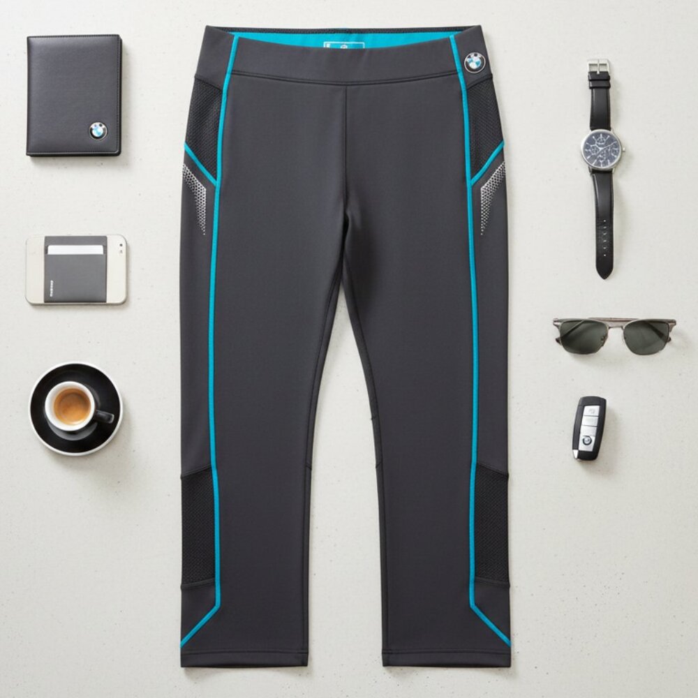 BMW Athletics Technical Compression Capri Running Leggings - Large